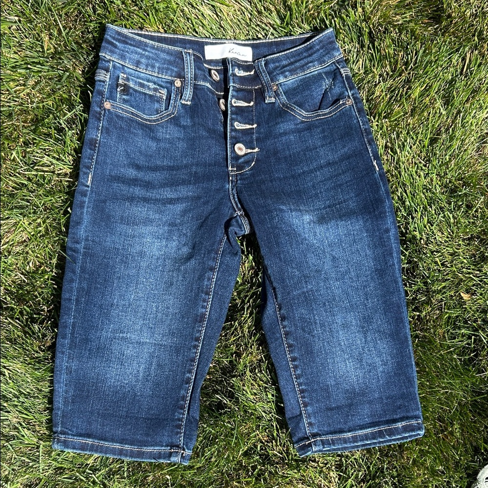 KanCan Dark Blue Women's Bermuda Shorts